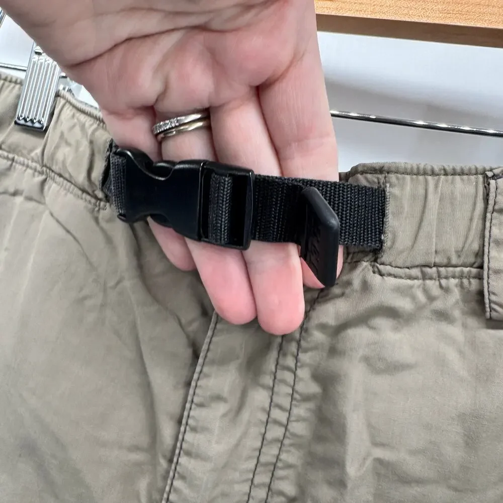 REI Cargo Shorts Mens‎ Medium (34x8 ACTUAL) Tan Belted Nylon Gorpcore UPF 50+